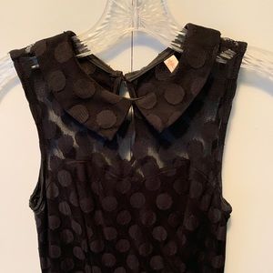 Black polka dot dress